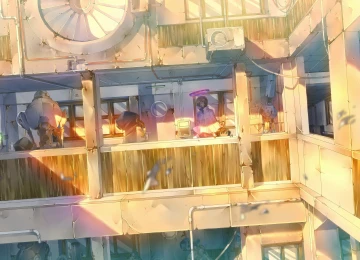 角色 动漫 女孩 机器人 建筑 未来 电脑壁纸 4K壁纸  4802x2283