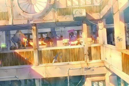 角色 动漫 女孩 机器人 建筑 未来 电脑壁纸 4K壁纸 4802x2283