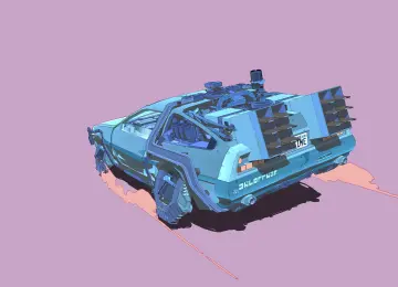未来 AI艺术 时光机 汽车 车辆 4K壁纸  3840x2160