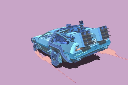 未来 AI艺术 时光机 汽车 车辆 4K壁纸 3840x2160