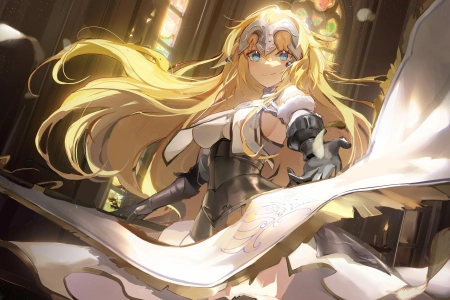 金发女郎 动漫 命运 盔甲 珍妮 4K壁纸 4535x2480