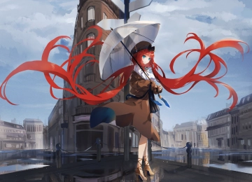 红发 原神 图片 动漫 女孩 4K壁纸  6636x3199