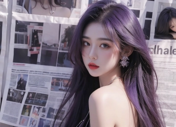 报纸墙 美女 回眸 一笑 回头 4K 4K壁纸  3840x2400