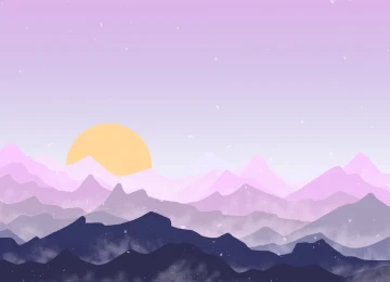 抽象 太阳 AI艺术 山脉 自然 风景  电脑壁纸 4K壁纸  3840x2160