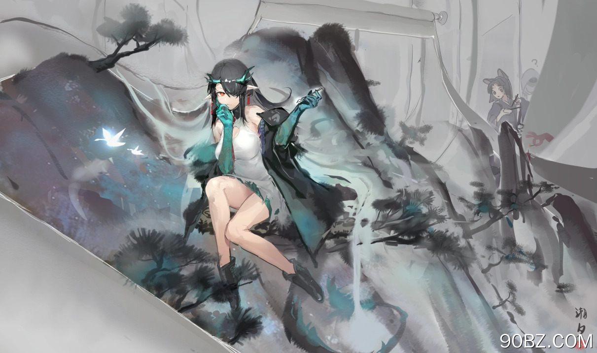  动漫 动漫女孩 明日方舟 龙 大腿 电脑壁纸 4K壁纸