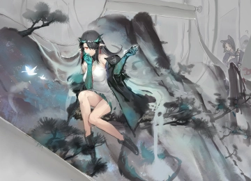  动漫 动漫女孩 明日方舟 龙 大腿 电脑壁纸 4K壁纸  4341x2571