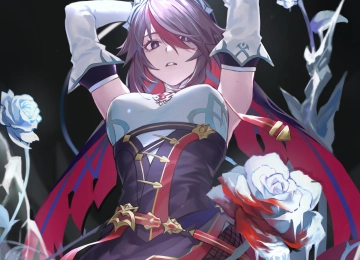 动漫 动漫女孩 原神 罗莎莉亚 原神 手套 鲜花  手机壁纸 4K壁纸  4961x7016