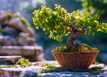 盆景 植物 树木 自然 人工智能艺术 电脑壁纸 4K壁纸  5824x3264
