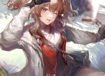 日光诱惑 动漫女孩 武士 安吉丽娜 武士  4K壁纸  4134x4133