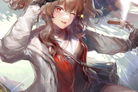 日光诱惑 动漫女孩 武士 安吉丽娜 武士  4K壁纸 4134x4133