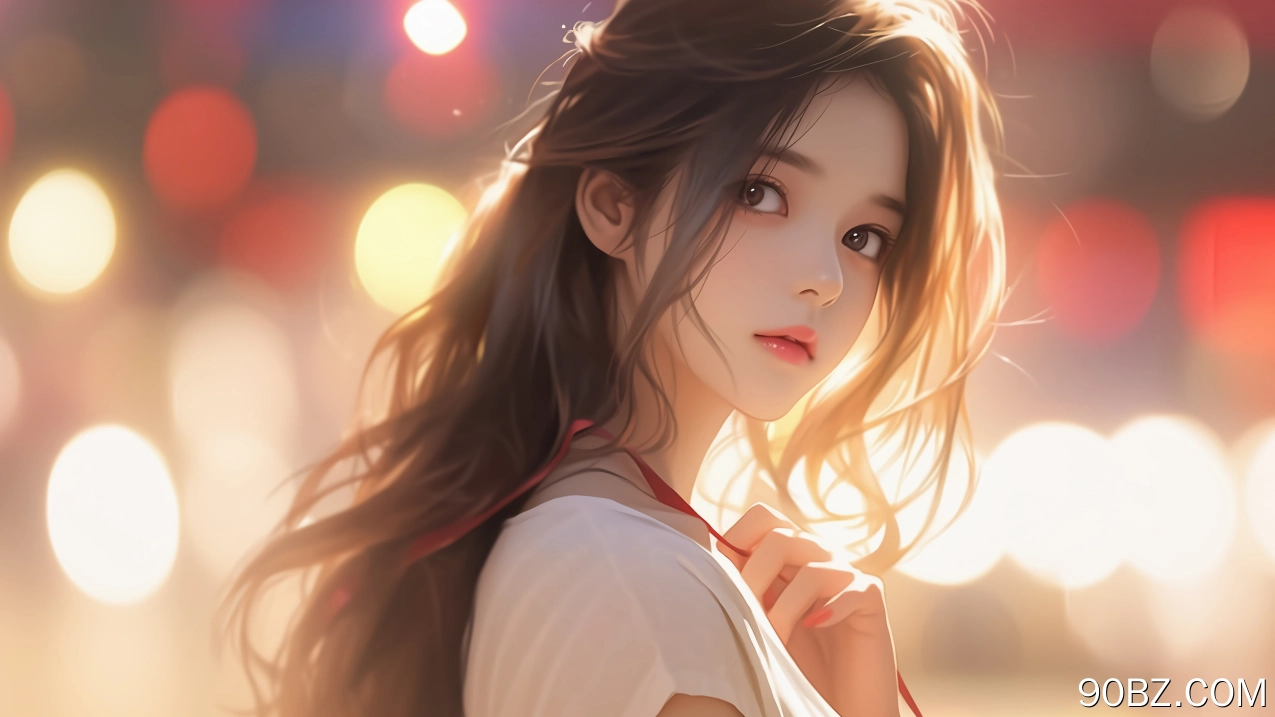 长发 可爱 动漫 美女 回眸 4K壁纸