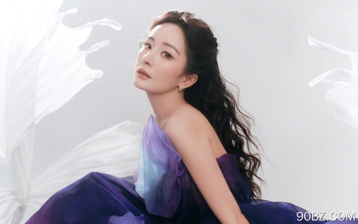 蓝紫色 裙子 美女 杨幂 4K壁纸 4K壁纸
