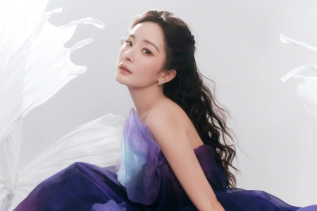 蓝紫色 裙子 美女 杨幂 4K壁纸 4K壁纸 3840x2400