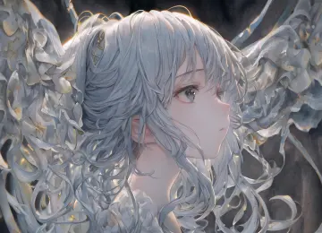 白发 长发 动漫 动漫女孩 艺术  电脑壁纸 4K壁纸  3840x2560