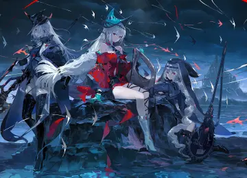 长发 武士 动漫女孩 帽子 武器 手套  电脑壁纸 4K壁纸  3840x2160