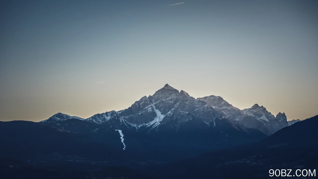 自然 雪 树 山 天空 风景 4K壁纸