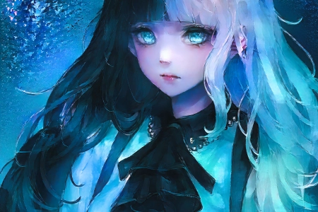  人物 多色头发 动漫 女孩 艺术 艺术 AI艺术  手机壁纸 4K壁纸 4035x5374