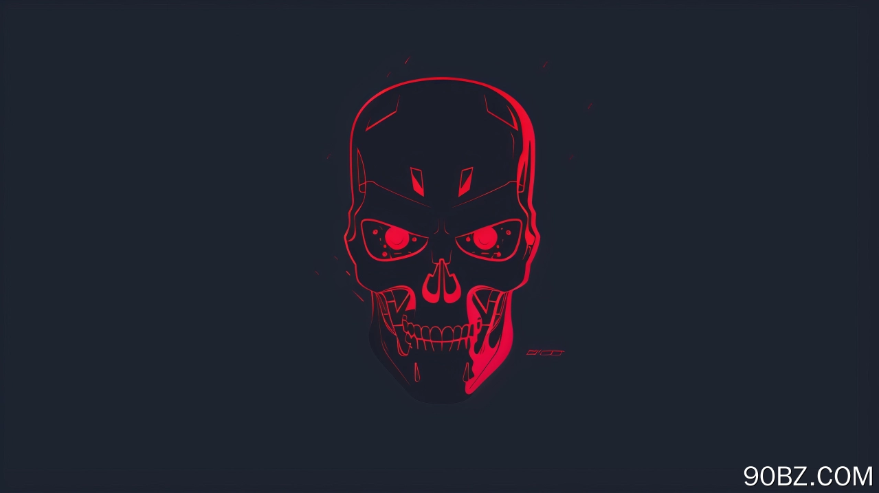 终结者 向量 极简主义 骷髅 机器人 电脑壁纸 4K壁纸