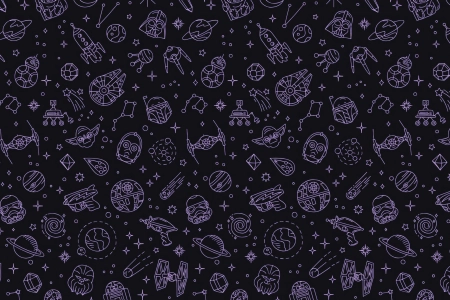 星际涂鸦抽象图案 3440x1440