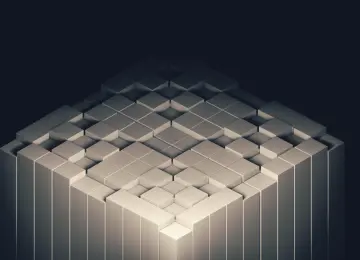 立方体 极简主义 混合器 AI艺术 简单背景 正方形 几何 抽象 块 抽象 黑色背景  电脑壁纸 4K壁纸  3840x2160