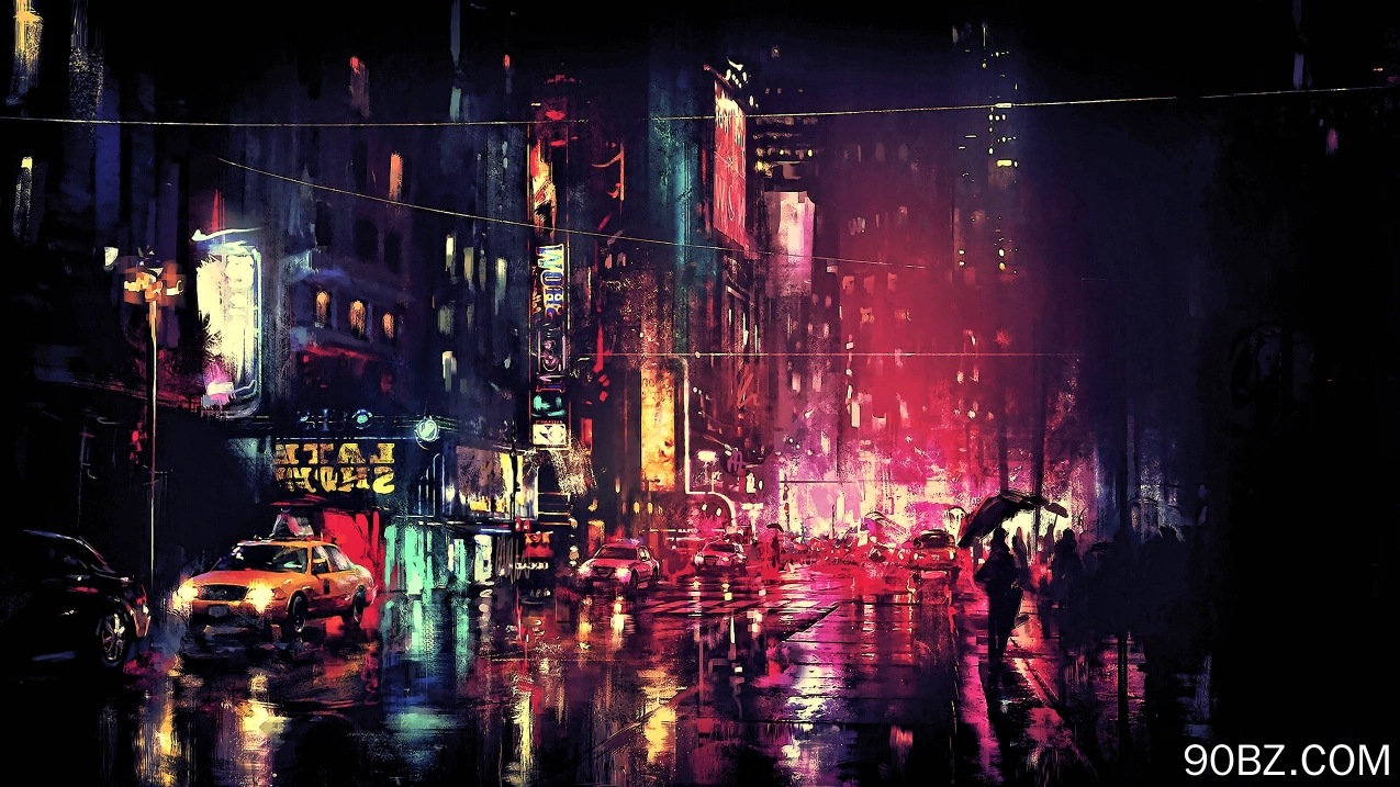 奇幻艺术 城市 景观 夜晚 4K壁纸