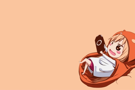动漫女孩 极简主义 简单的背景 白色恤  电脑壁纸 4K壁纸 3840x2160