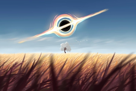 小麦 黑洞 数字艺术 电脑壁纸 4K壁纸 3840x2160