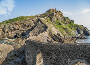 风景 自然 建筑 水 海景 古桥 岩石 大海 电脑壁纸 4K壁纸  6000x4000