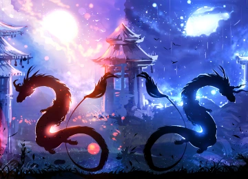  奇幻艺术 龙 中国龙 绘画 概念设计 艺术  电脑壁纸 4K壁纸  5120x2880