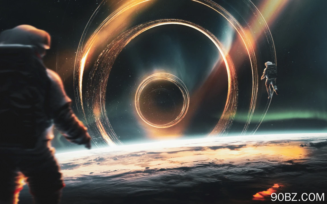 宇航员 AI艺术 空间 艺术 伽利 行星 黑洞  电脑壁纸 4K壁纸