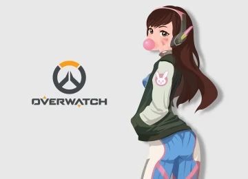 守望先锋 头发 动漫女孩 泡泡糖 游戏 办公 电脑壁纸 4K壁纸  3840x2160