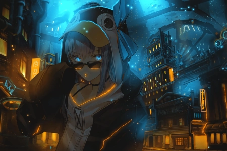 女性 幻想女孩 动漫 女孩 AI艺术 编辑 服装 环境 大气 建筑 水下 灯光 黄昏 黑暗 摩天大楼 动物 4K壁纸 3840x2160