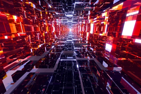 抽象 抽象 霓虹灯 隧道 明亮 发光 透视  电脑壁纸 4K壁纸 3840x2160