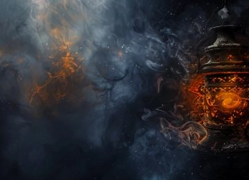 烟 灯 人工智能艺术 电脑壁纸 4K壁纸  3840x2160