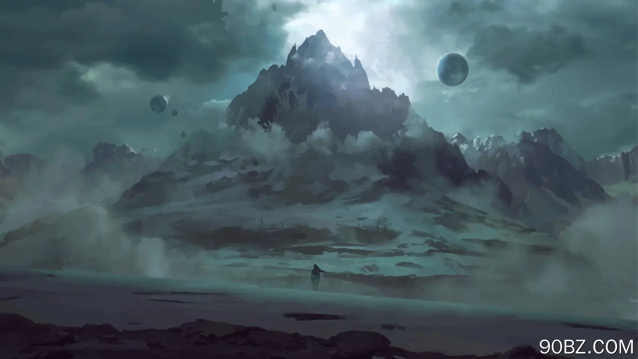 未来主义 幻想艺术 山脉 AI艺术 4K壁纸