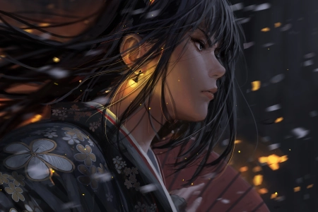 女性 人物 脸 侧面 幻想女孩  绘画 特写 AI艺术 幻想艺术  电脑壁纸 4K壁纸 5000x3125