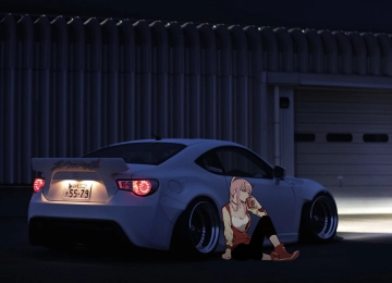汽车 夜间 车辆 白色汽车 零二 DARLING  4K壁纸  3840x2160