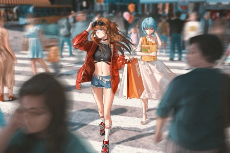 红发 艺术家 动漫 动漫女孩 电脑壁纸 4K壁纸 6287x2600