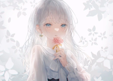 白色的头发 动漫 动漫女孩 电脑壁纸 4K壁纸  3840x2161