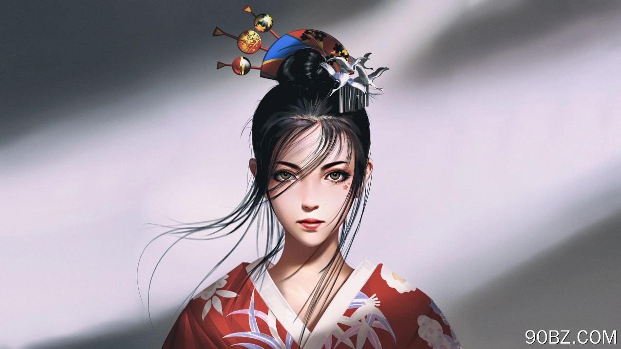 艺妓 女人 亚洲 AI艺术 和服  电脑壁纸 4K壁纸