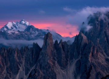 自然 山脉 风景 岩石 雪山 雪峰 山脉  电脑壁纸 4K壁纸  6016x3384