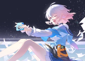 动漫 动漫女孩 相机 纸张 电脑壁纸 4K壁纸  4800x2700