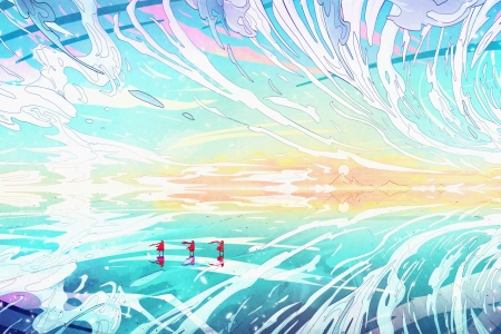  AI艺术 幻想艺术 反射 山 云 水  电脑壁纸 4K壁纸 3840x2160