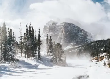 自然 风景 冬天 雪 雾 山 树  电脑壁纸 4K壁纸  6000x3426