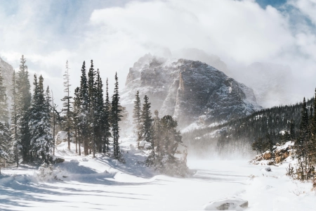 自然 风景 冬天 雪 雾 山 树  电脑壁纸 4K壁纸 6000x3426