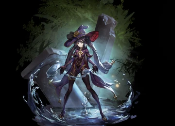 图片 动漫 女孩 女巫 魔法 水魔法 手机壁纸 4K壁纸  5386x5727