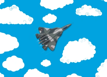 飞机 军用飞机 车辆 简单背景 云 天空 绘画 电脑壁纸 4K壁纸  5000x2800
