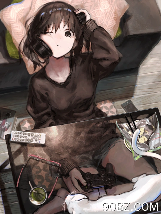 动漫 女孩 耳机 手机壁纸 4K壁纸