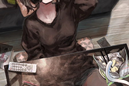 动漫 女孩 耳机 手机壁纸 4K壁纸 5299x7066