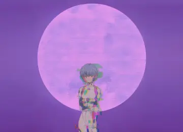 霓虹灯 绫波丽 月亮 新世纪福音战士  4K壁纸  3840x2160